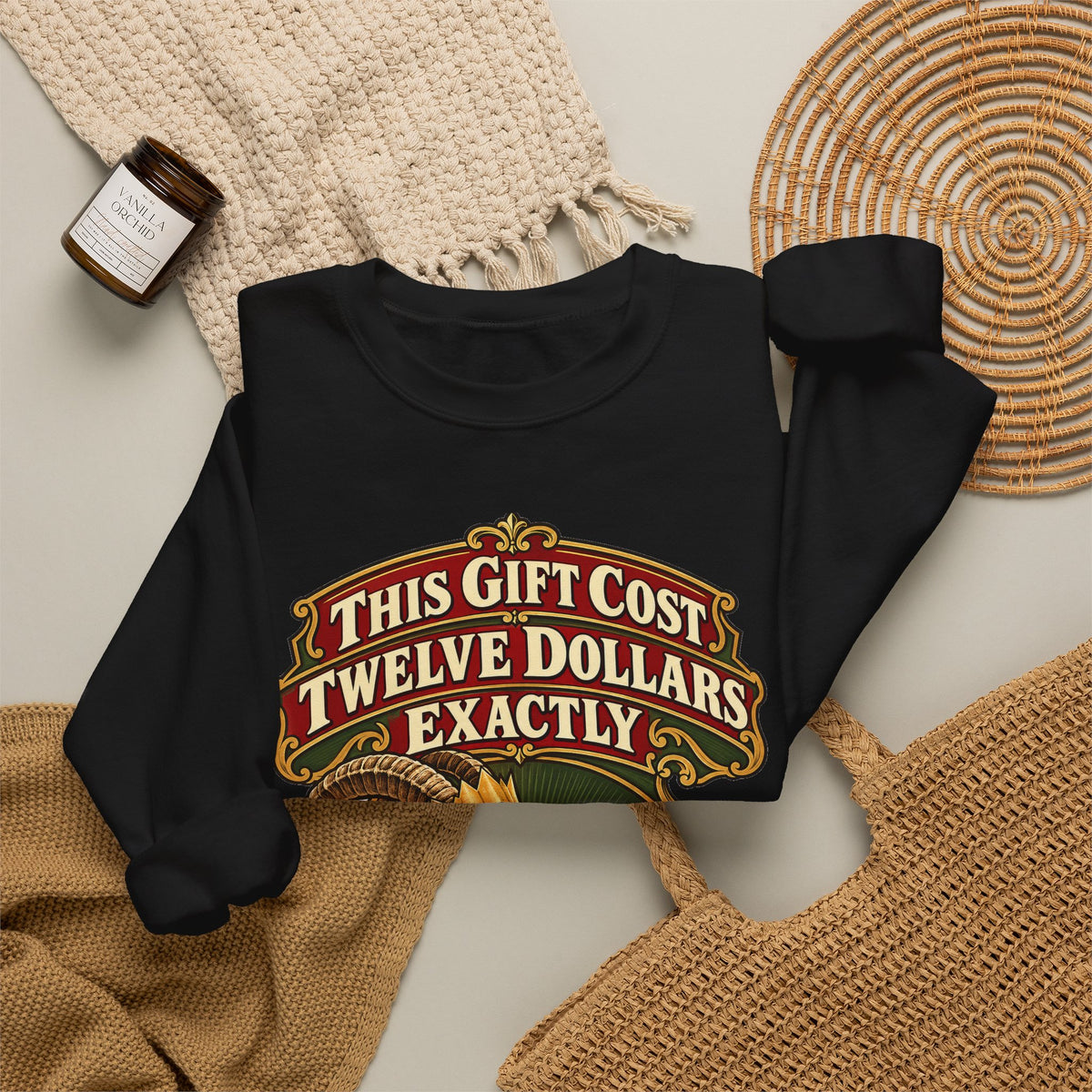 White Elephant Gift This Gift Cost Twelve Dollars Exactly Sweatshirt, Funny Gift Exchange Gift, Christmas Gift, Funny Tee