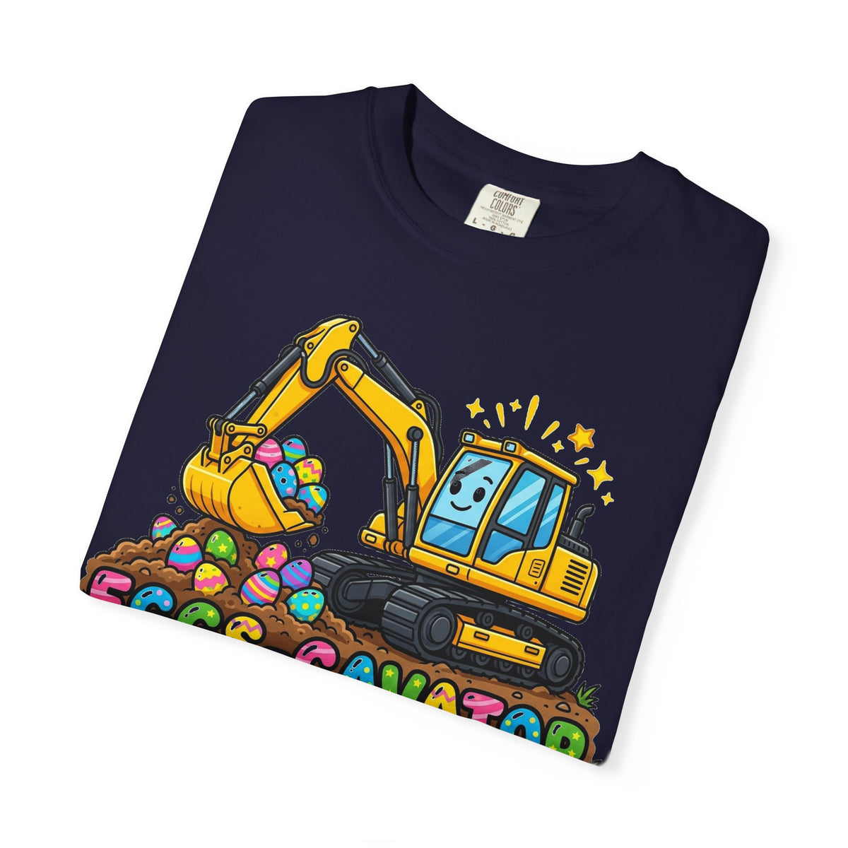 Eggs-Cavator Excavator Shirt, Funny Easter Construction Tee, Digger Easter Egg Shirt, Boys Easter Gift