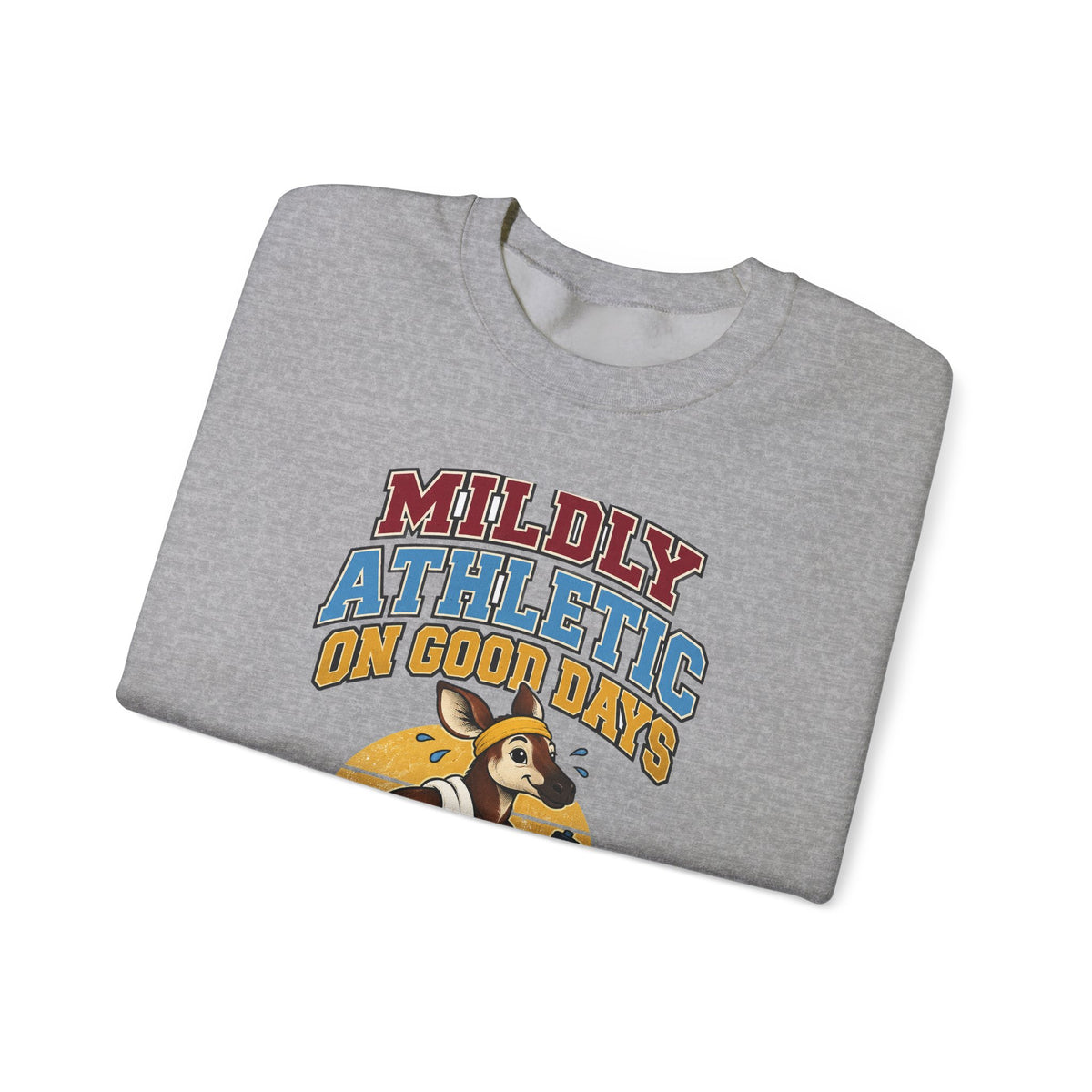 Funny Gym Sweatshirt Mildly Athletic On Good Days Running Humor Workout Comfort Colors Tee