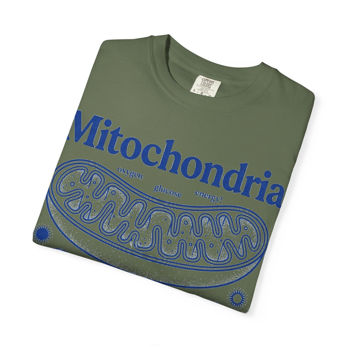 Mitochondria Powering Life Since Forever Tall Shirt, Retro Biology Poster Tee, Science Teacher Shirt, Nerd Gift