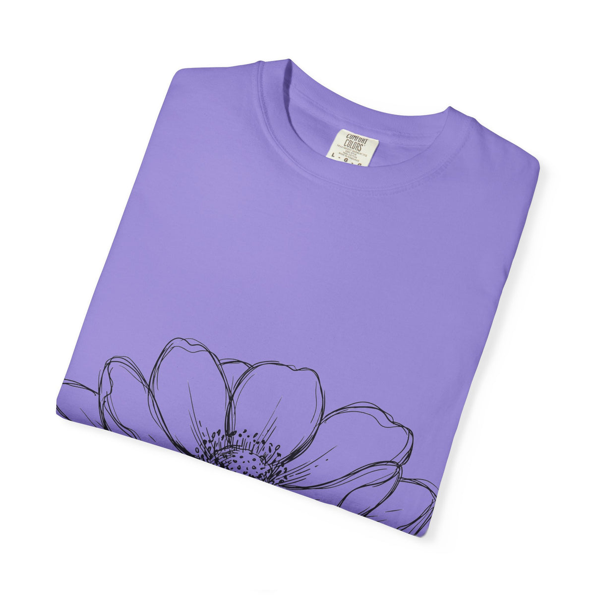 Anemone Flower Line Art Shirt, Minimal Botanical Drawing Tee, Single Bloom Shirt, Plant Lover Gift