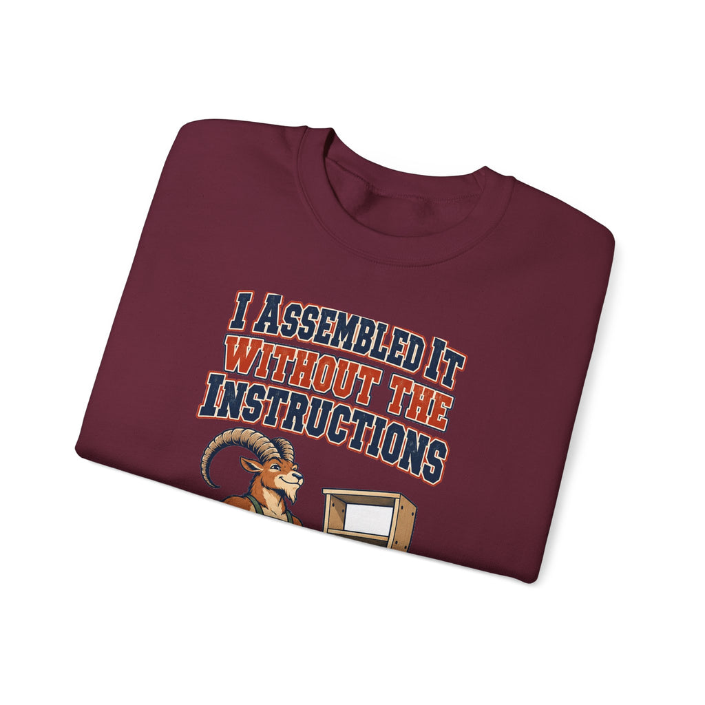 Funny Dad Gift I Assembled It Without The Instructions Sweatshirt, Dad Humor Tee, Christmas Gift for Dad from Daughter Son