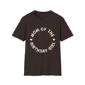 Mom of the Birthday Girl T-Shirt — Pastel Circle Birthday Mom Tee