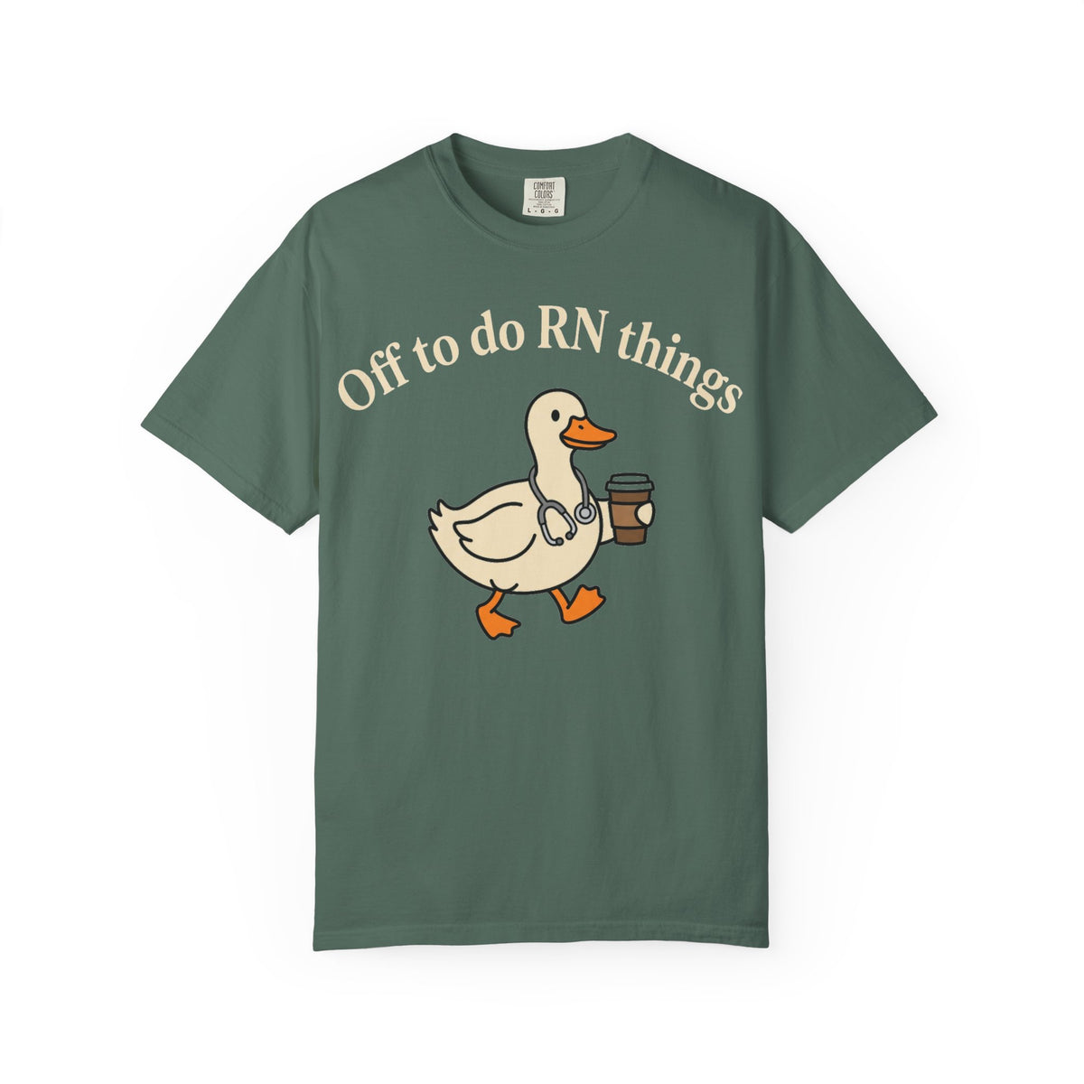 Off To Do RN Things Shirt, Funny Nurse Duck Coffee Tee, Stethoscope Duck Shirt, Nurse Gift