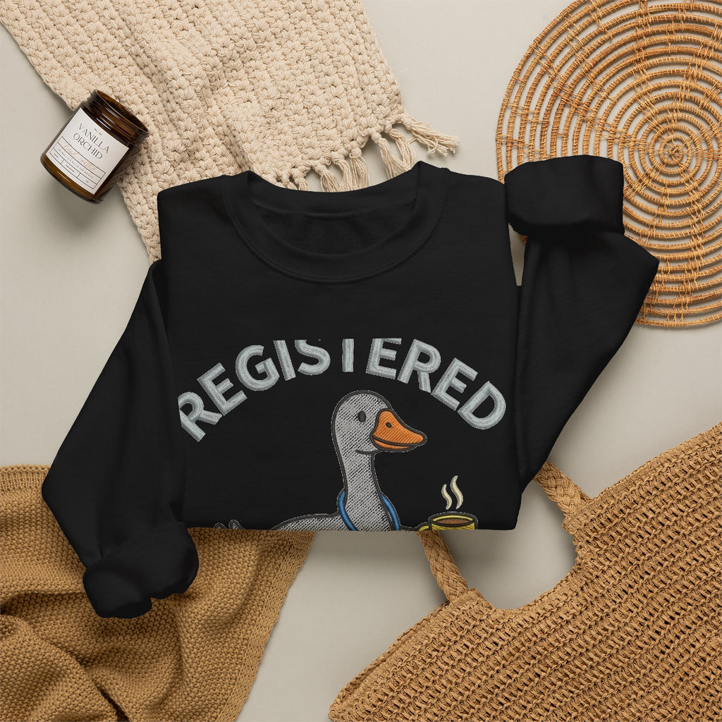 Registered Silly Goose Sweatshirt, Funny Goose Coffee Stethoscope Sweatshirt, Nurse Humor Gift, Silly Goose Nursing Student Sweatshirt, RN S