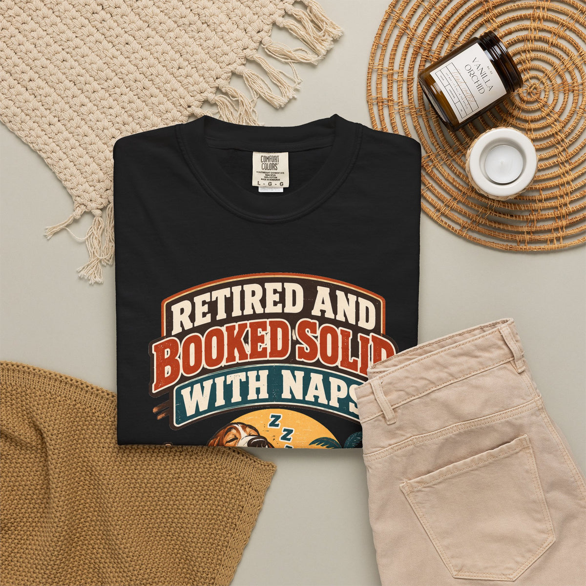 Funny Retirement Shirt Retired And Booked Solid With Naps | Vintage Badge Shirt | Retirement Gift For Him Her