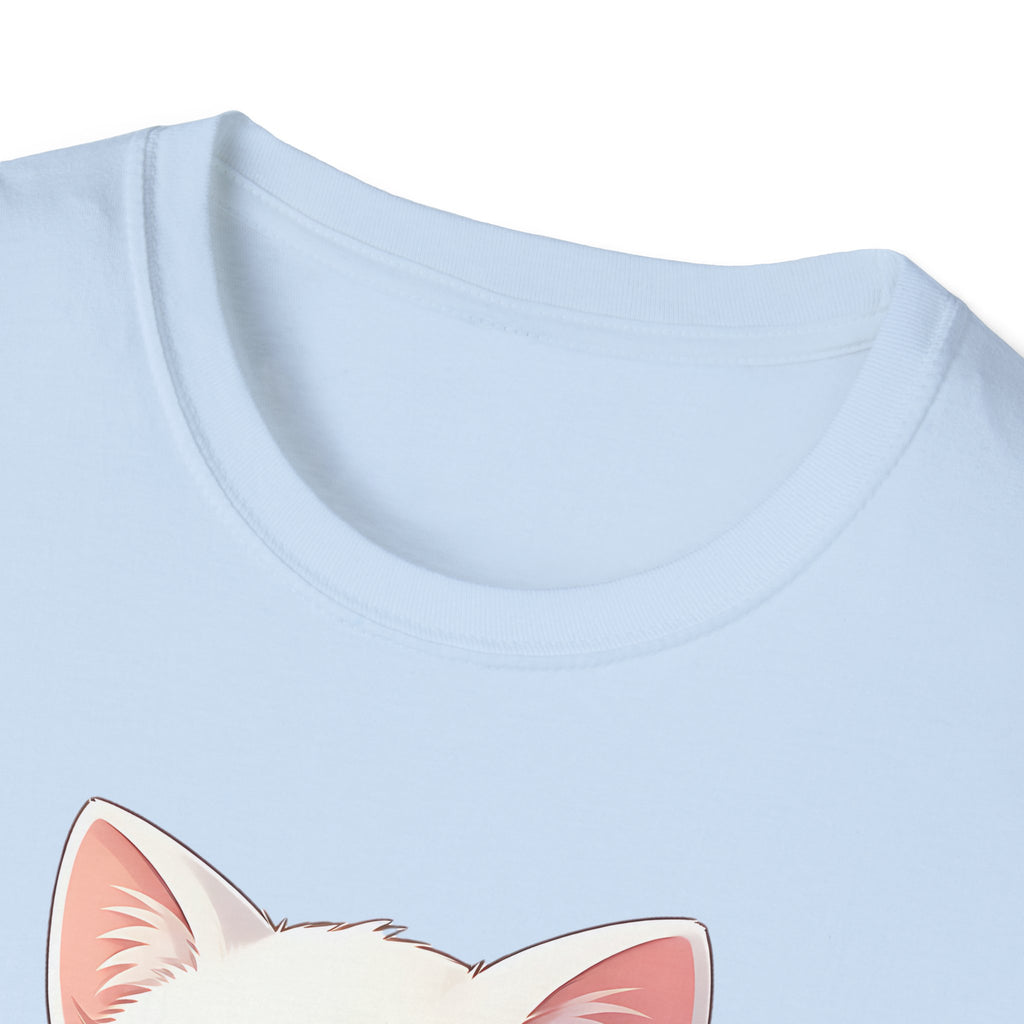 Kawaii Ramen Cat Shirt, Cute Anime Noodle Cat Tee, Fluffy White Cat Shirt, Ramen Lover Gift