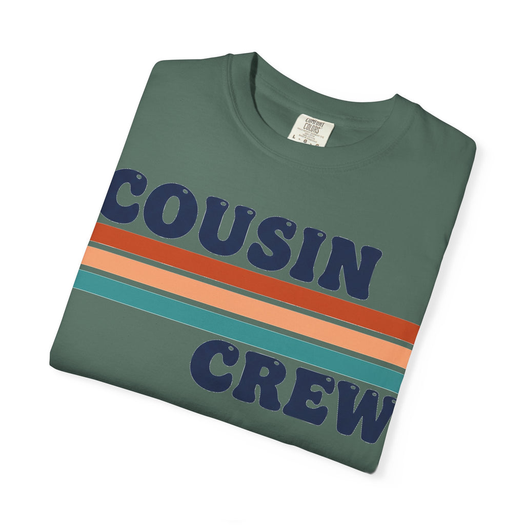 Cousin Crew Stacked Stripe Shirt, Vintage Stripe Family Tee, Matching Cousin Shirt, Reunion Gift