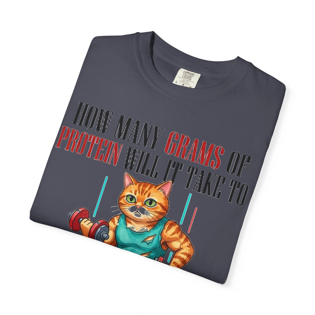 How Many Grams Of Protein Restore The Light In My Eyes Wide Shirt, Buff Gym Cat Tee, Funny Lifting Shirt, Gym Gift