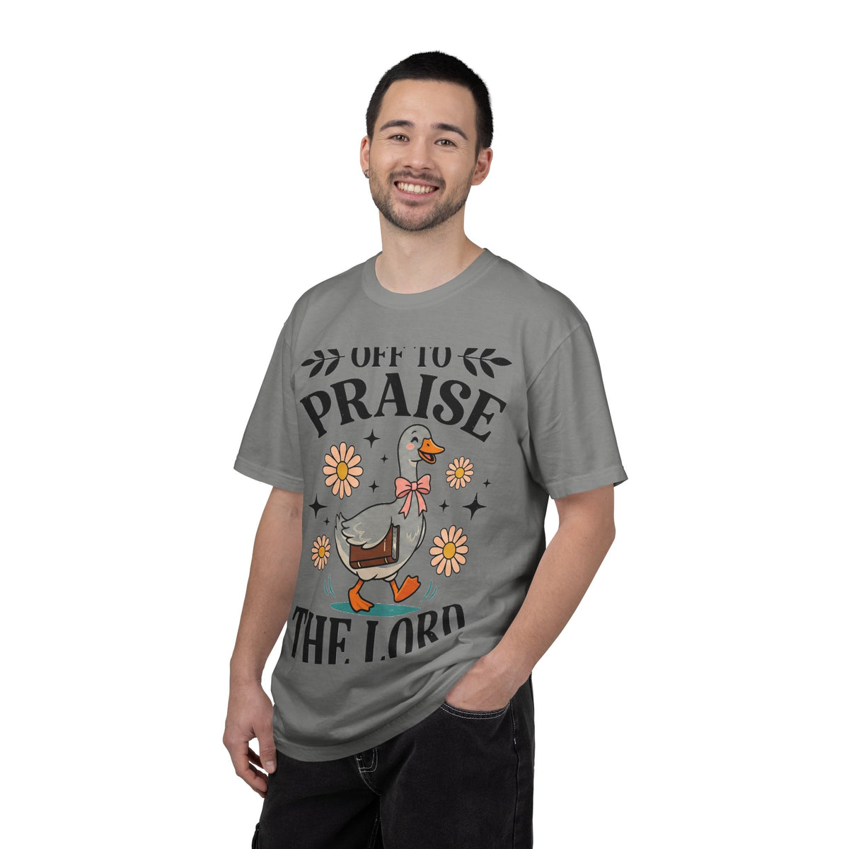 Off To Praise The Lord Shirt, Funny Christian Goose Tee, Daisy Church Shirt, Faith Gift