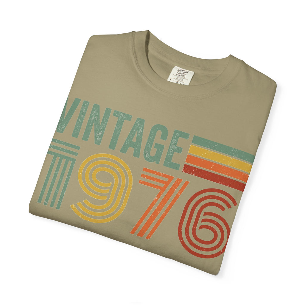 Vintage 1976 Wide Shirt, Retro Striped Birth Year Tee, 50th Birthday Shirt, 1976 Gift