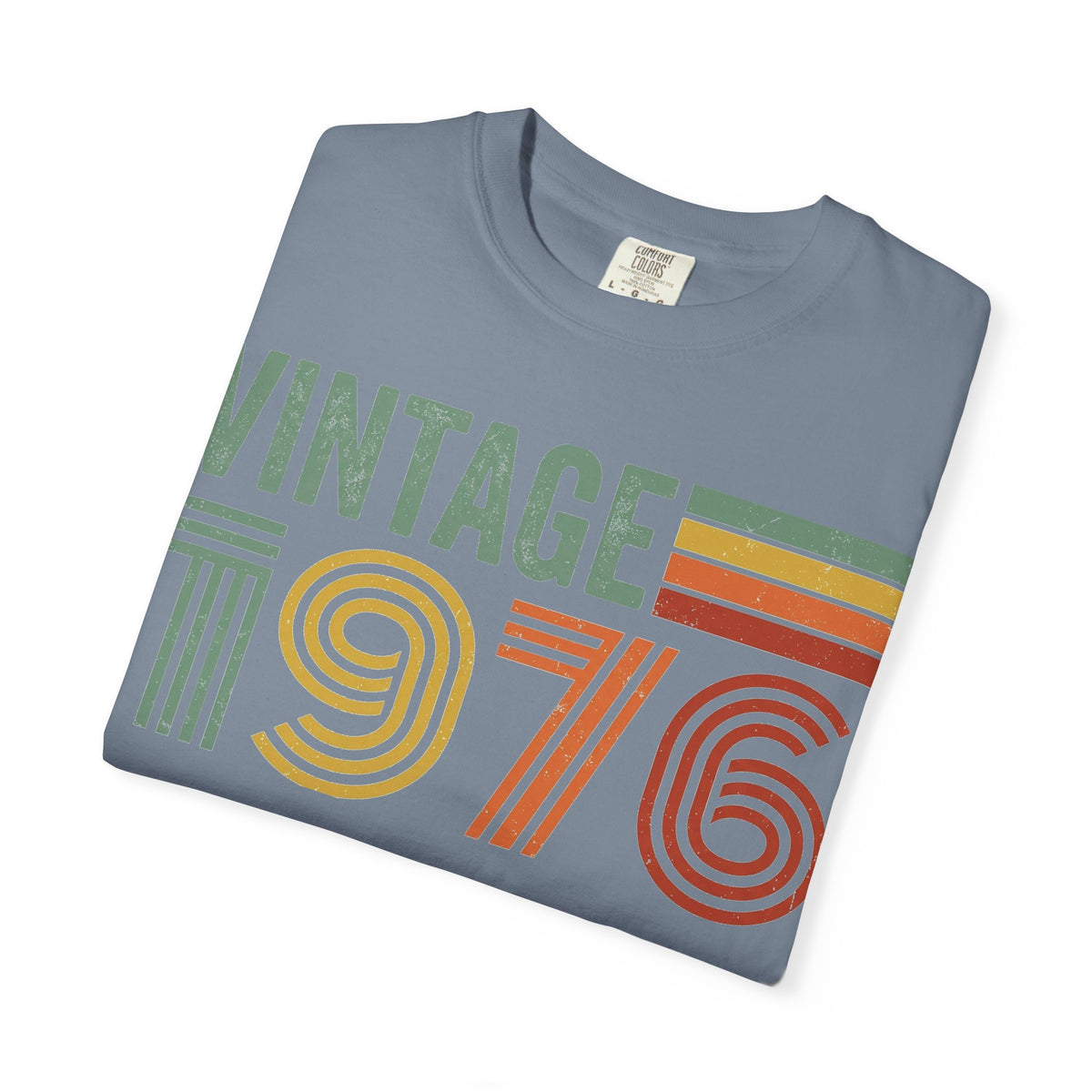 Vintage 1976 Wide Shirt, Retro Striped Birth Year Tee, 50th Birthday Shirt, 1976 Gift
