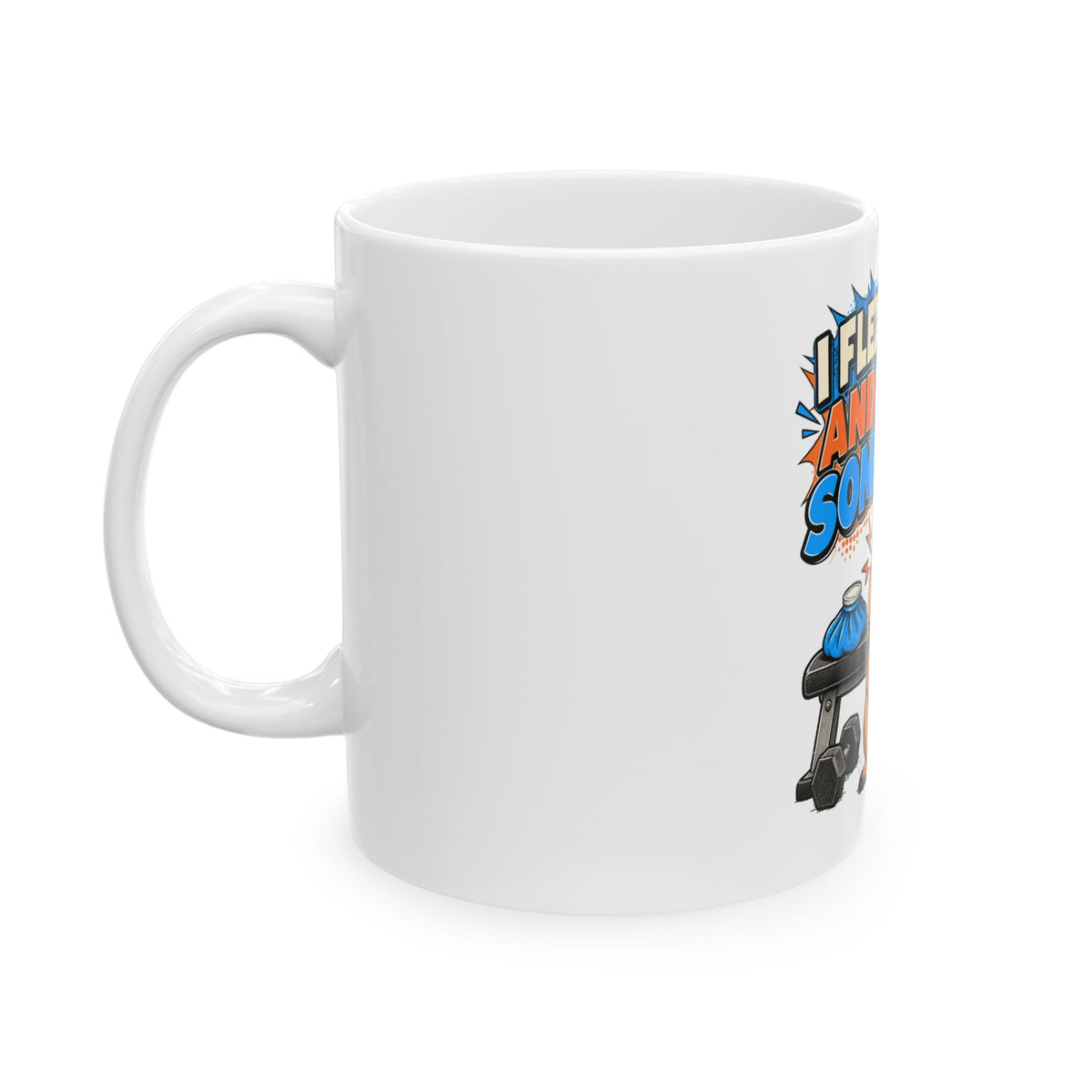 I Flexed Once And Pulled Something Mug, Funny Gym Lover Gift for Him Her, Workout Christmas Gift, Coffee Mug 11oz 15oz
