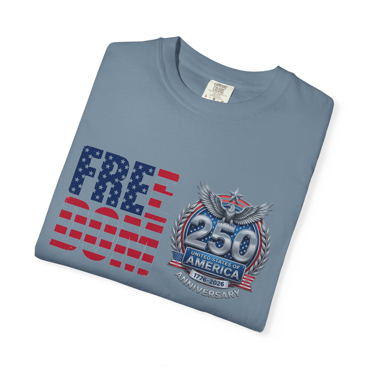 Freedom 250 Stacked Shirt, America Semiquincentennial Crest Tee, Patriotic 1776-2026 Shirt, July 4th Gift