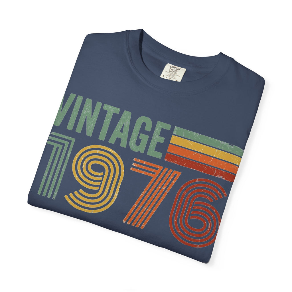 Vintage 1976 Shirt, Retro Stripe 50th Birthday Tee, Born In 1976 Shirt, Birthday Gift