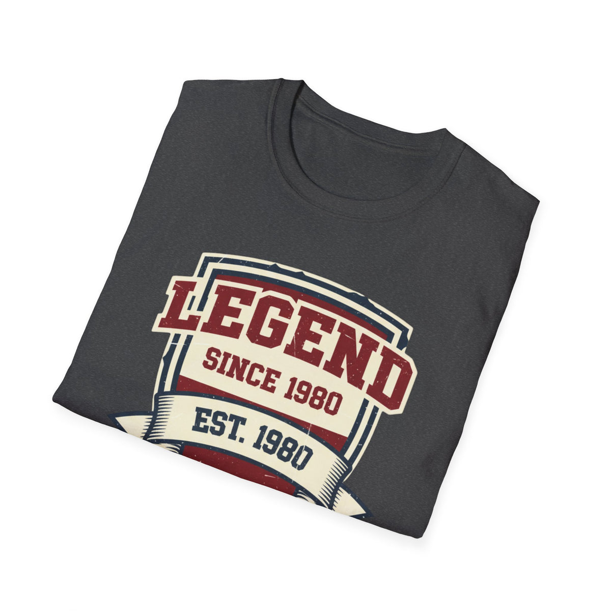 T-Shirt — "Legend Since 1980" Vintage Shield Birthday Tee