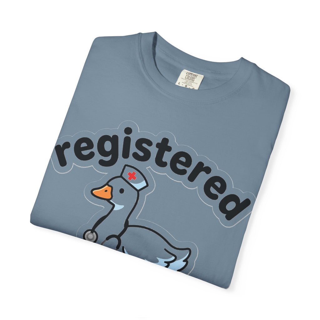 Registered Silly Goose Sticker Style Shirt, Die Cut Nurse Goose Tee, Funny RN Shirt, Nurse Gift
