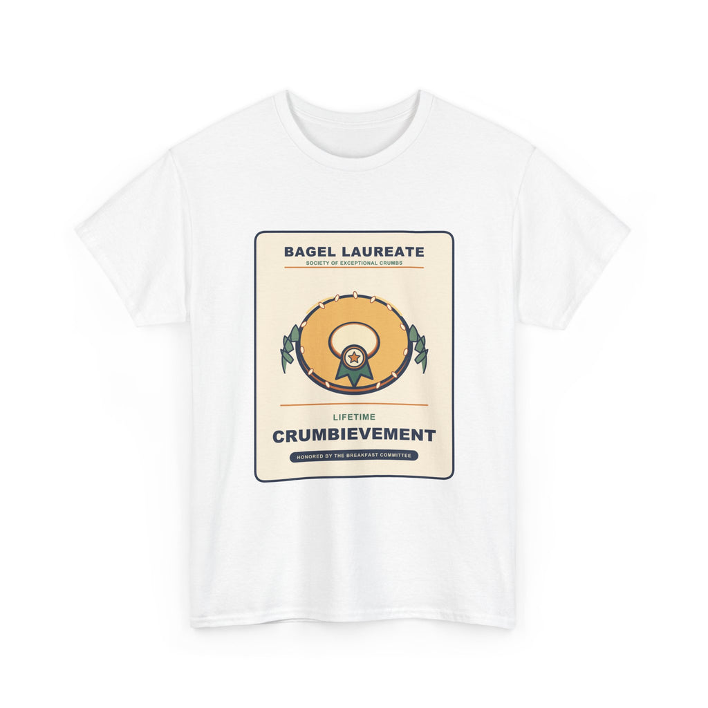 Bagel Laureate Tee — Lifetime Crumbievement | Funny Sesame Bagel Shirt