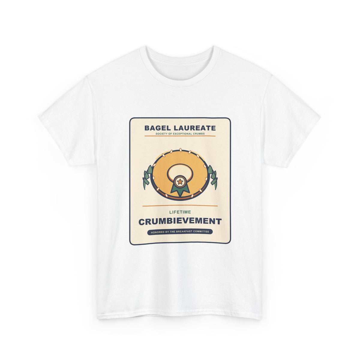 Bagel Laureate Tee — Lifetime Crumbievement | Funny Sesame Bagel Shirt