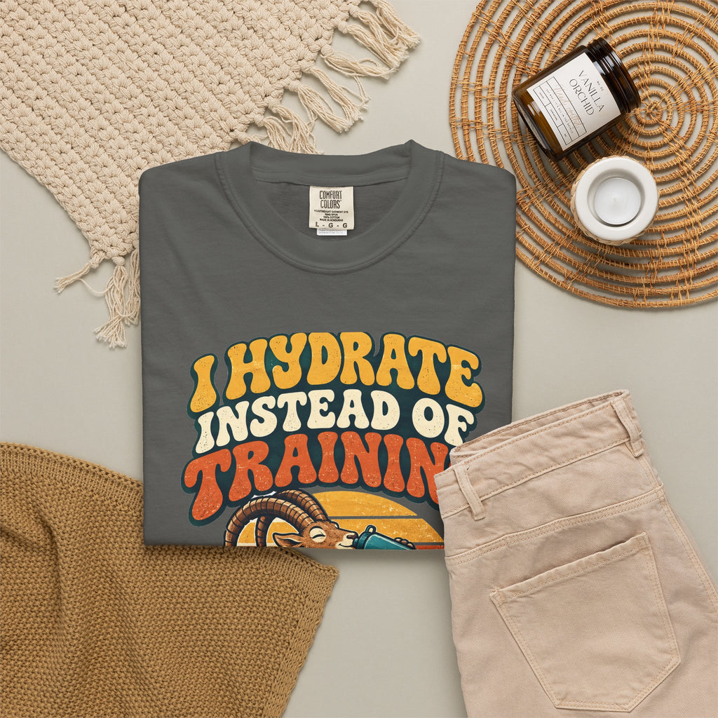 Funny Gym Shirt I Hydrate Instead Of Training Workout Humor Shirt Comfort Colors Fitness Gift Shirt