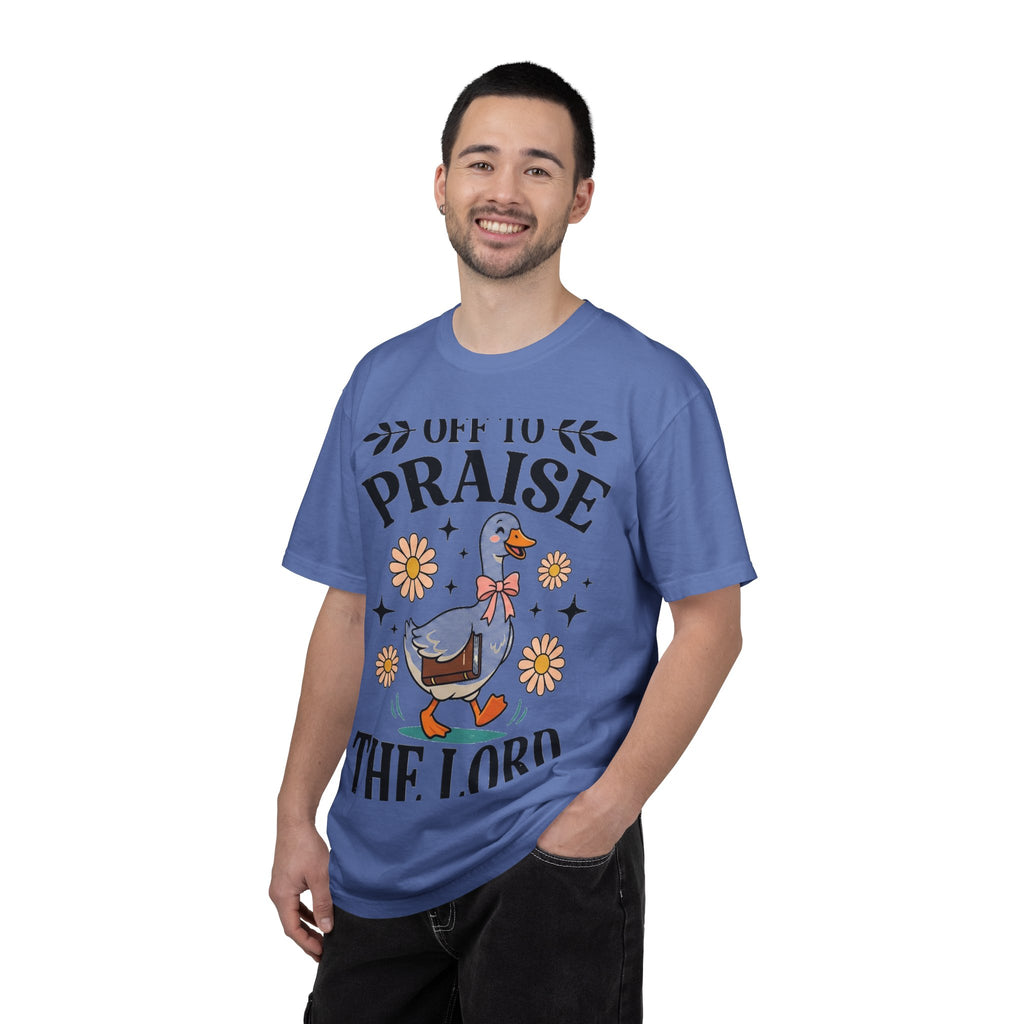 Off To Praise The Lord Shirt, Funny Christian Goose Tee, Daisy Church Shirt, Faith Gift