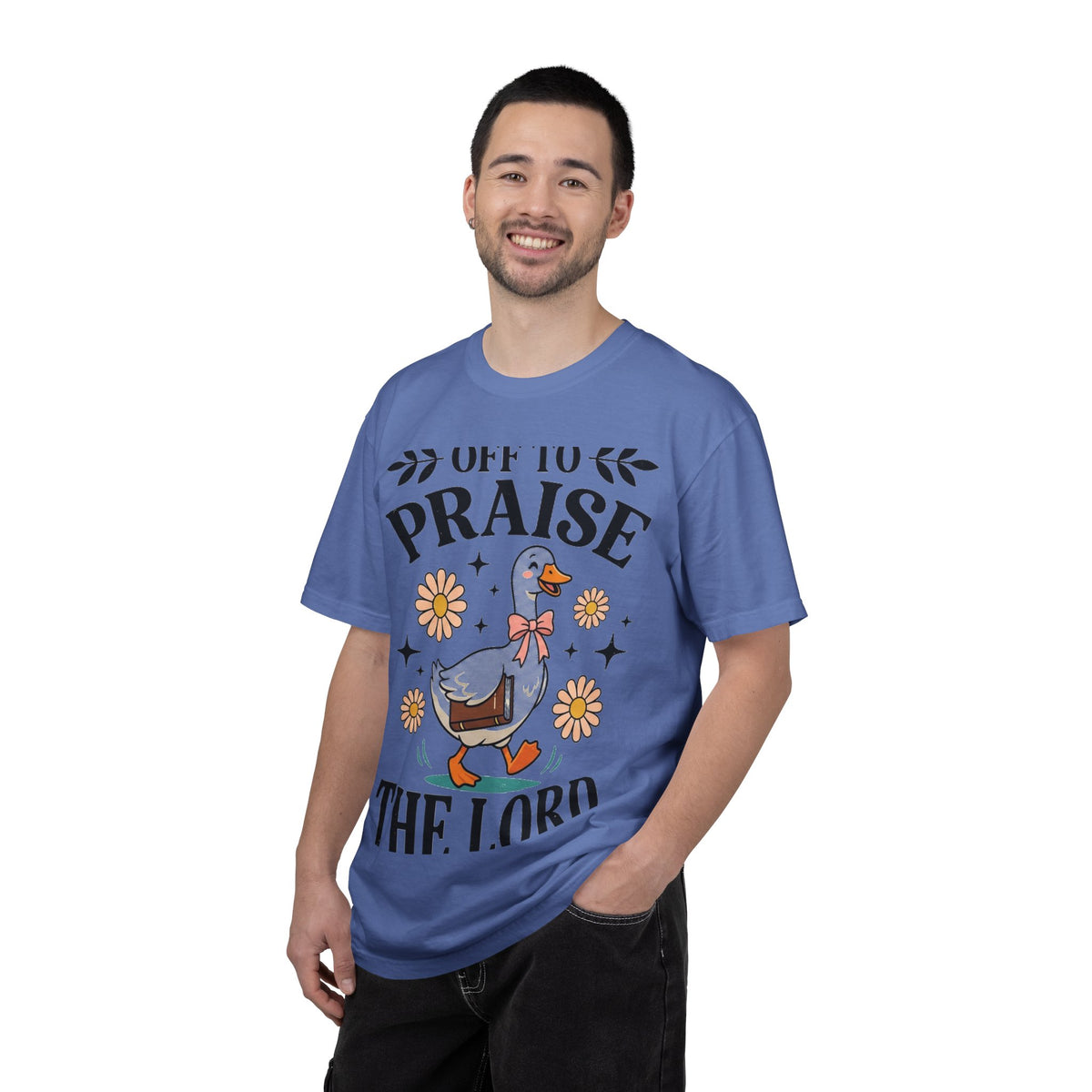 Off To Praise The Lord Shirt, Funny Christian Goose Tee, Daisy Church Shirt, Faith Gift