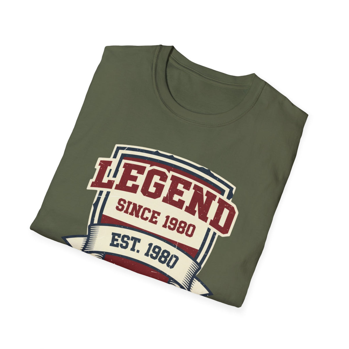 T-Shirt — "Legend Since 1980" Vintage Shield Birthday Tee