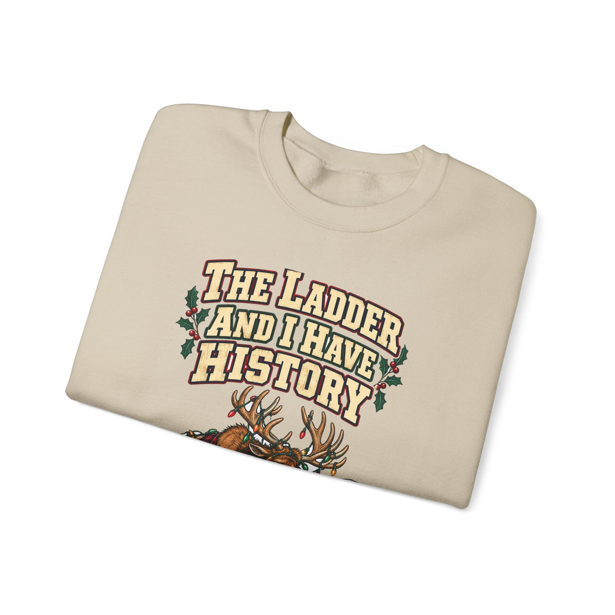 Funny Christmas Dad Sweatshirt The Ladder And I Have History Shirt, Funny Holiday Gift Tee, Christmas Gift Idea