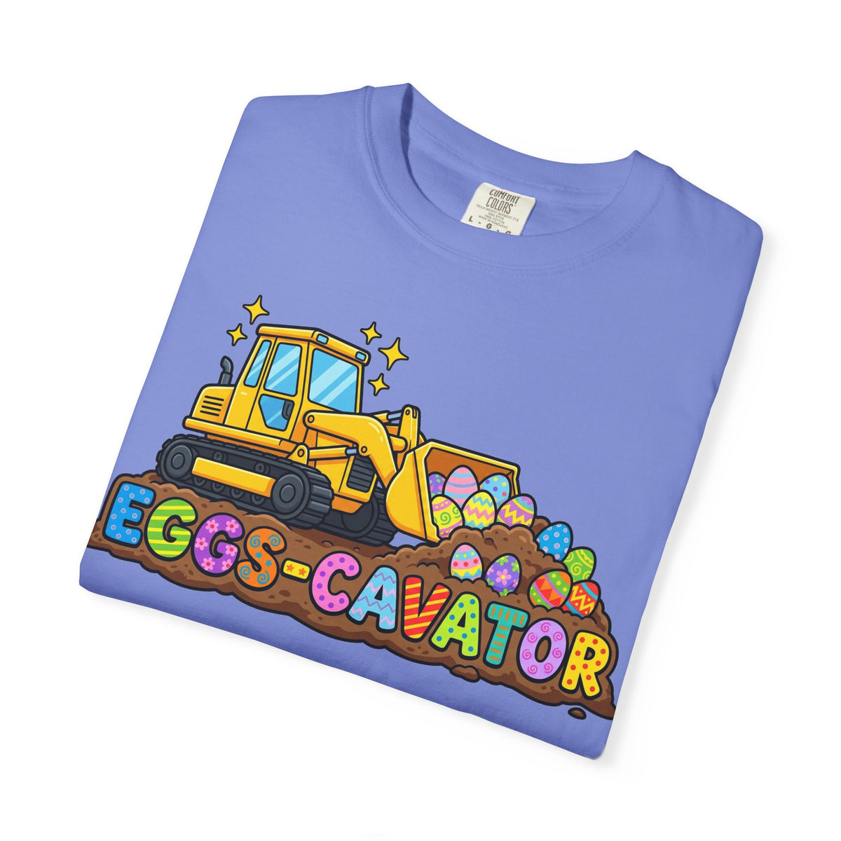 Eggs-Cavator Shirt, Funny Easter Digger Tee, Construction Easter Egg Shirt, Toddler Boy Easter Gift
