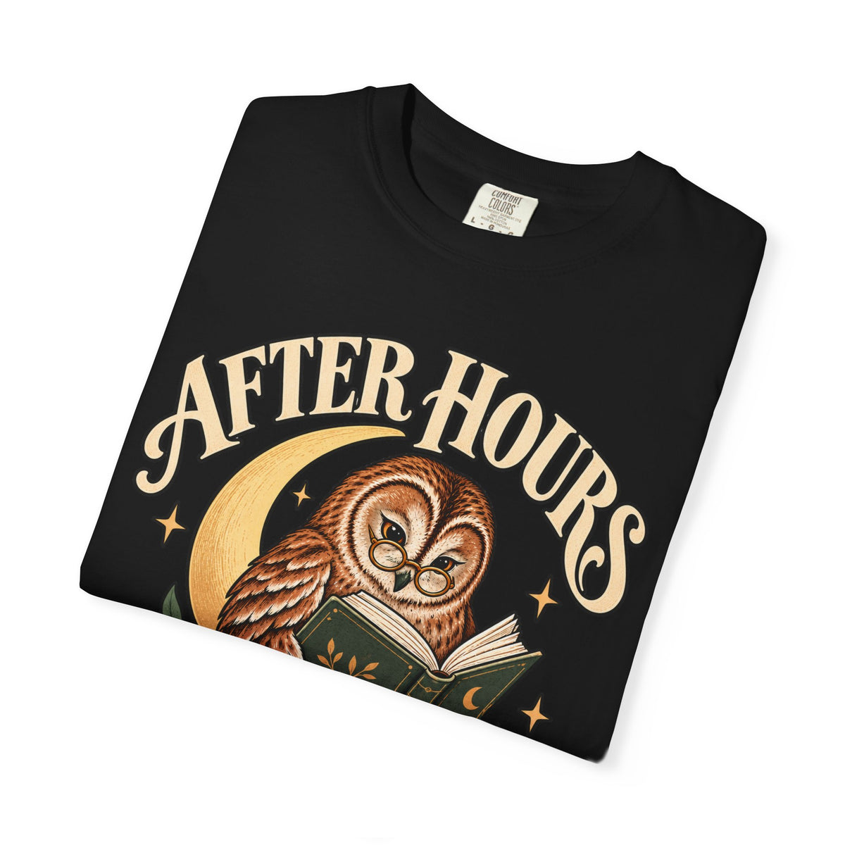 After Hours Reading Club Shirt, Owl Book Lover Comfort Colors Tee