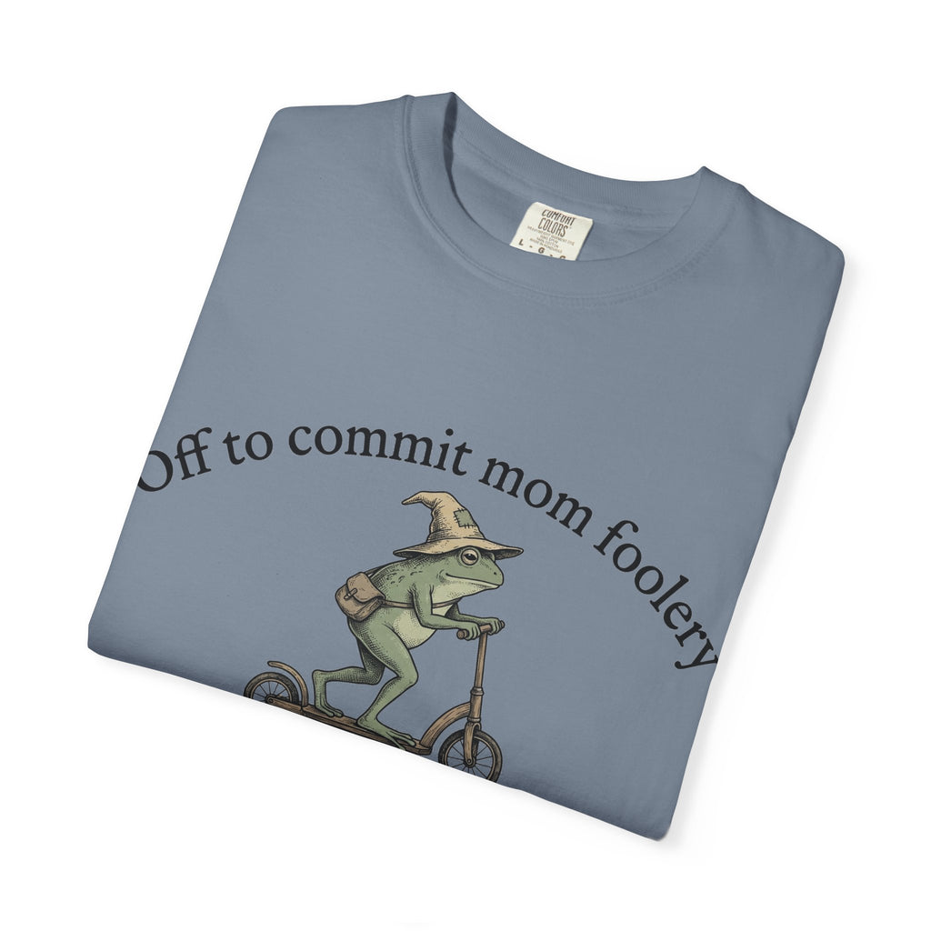 Off To Commit Mom Foolery Shirt, Funny Witch Frog Scooter Tee, Sarcastic Mom Shirt, Mom Humor Gift