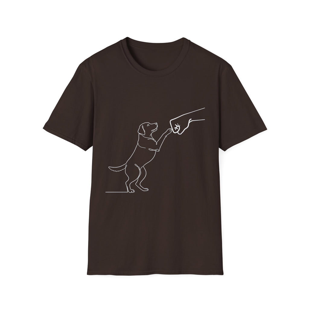 Dog Paw Shake Shirt, Minimal Line Art Dog Tee, Dog Lover Gift