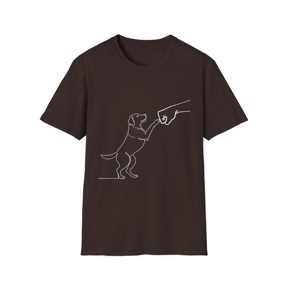 Dog Paw Shake Shirt, Minimal Line Art Dog Tee, Dog Lover Gift