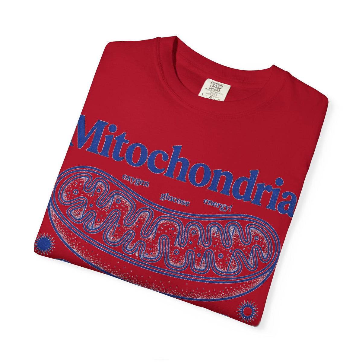 Mitochondria Powering Life Since Forever Tall Shirt, Retro Biology Poster Tee, Science Teacher Shirt, Nerd Gift
