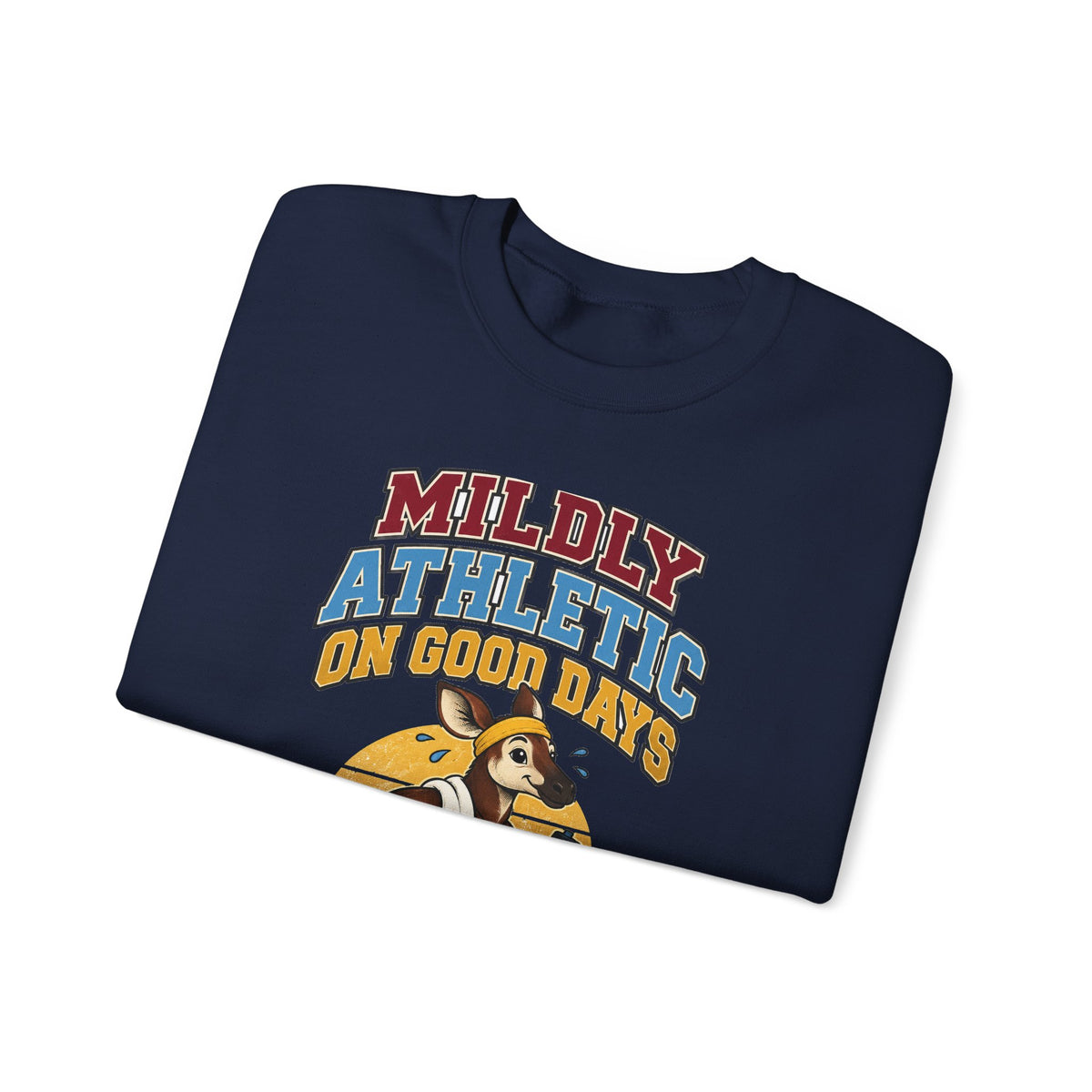 Funny Gym Sweatshirt Mildly Athletic On Good Days Running Humor Workout Comfort Colors Tee