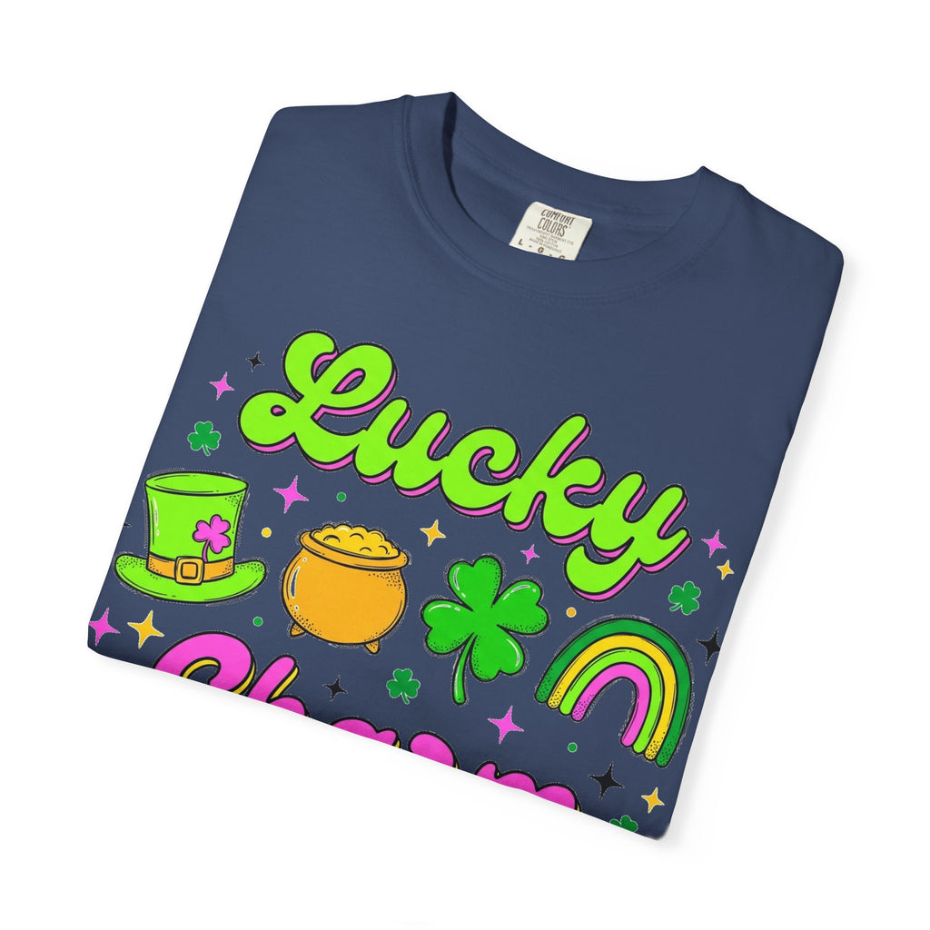 Lucky Charm Shirt, Retro St Patricks Day Doodle Tee, Pot Of Gold Rainbow Shirt, Irish Gift