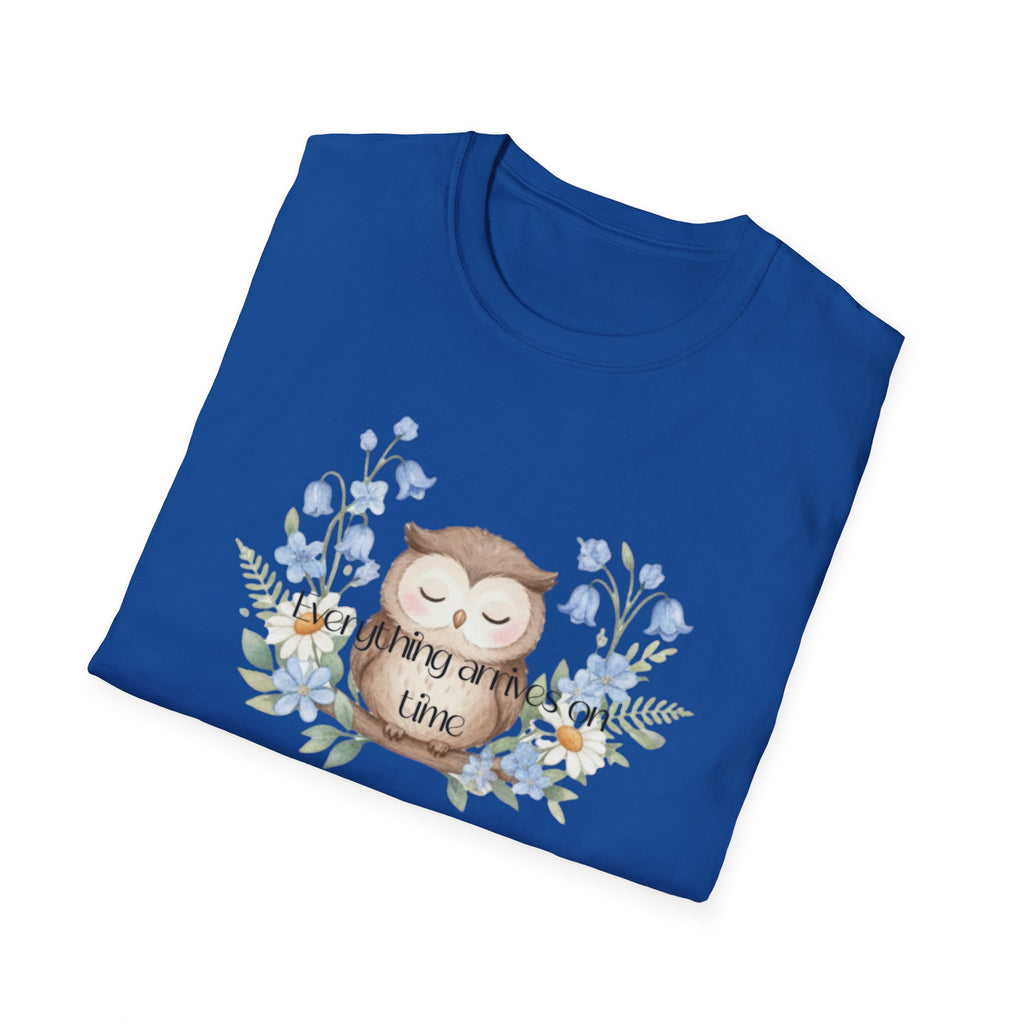 Owl Reading Time T-Shirt — Cute Floral Booklover Tee