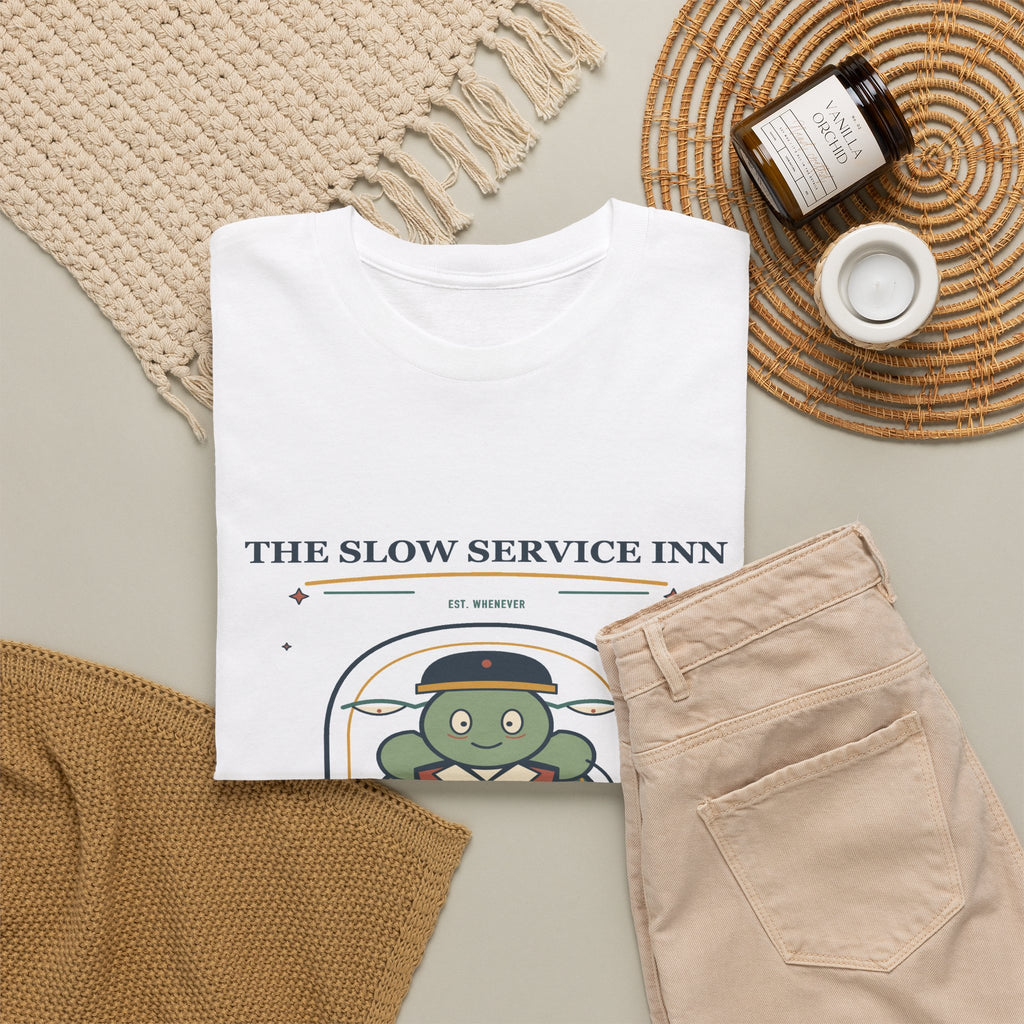 The Slow Service Inn — Check-In Is a Journey T-Shirt