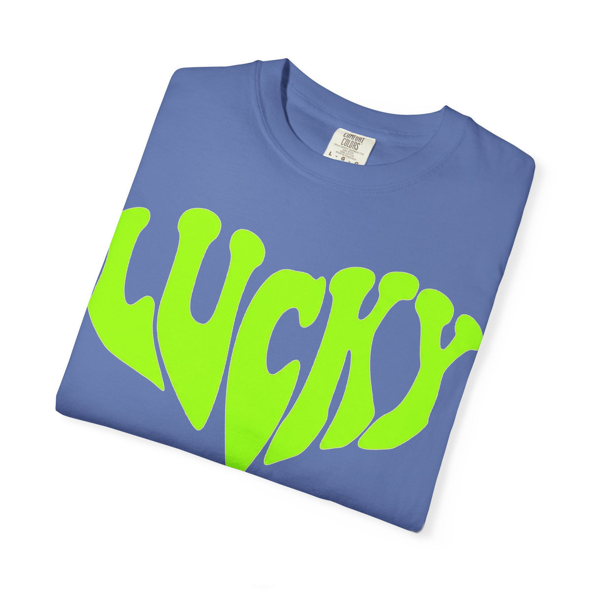 Lucky Melting Letters Shirt, Neon Green Trippy Tee, Psychedelic St Patricks Shirt, Festival Gift