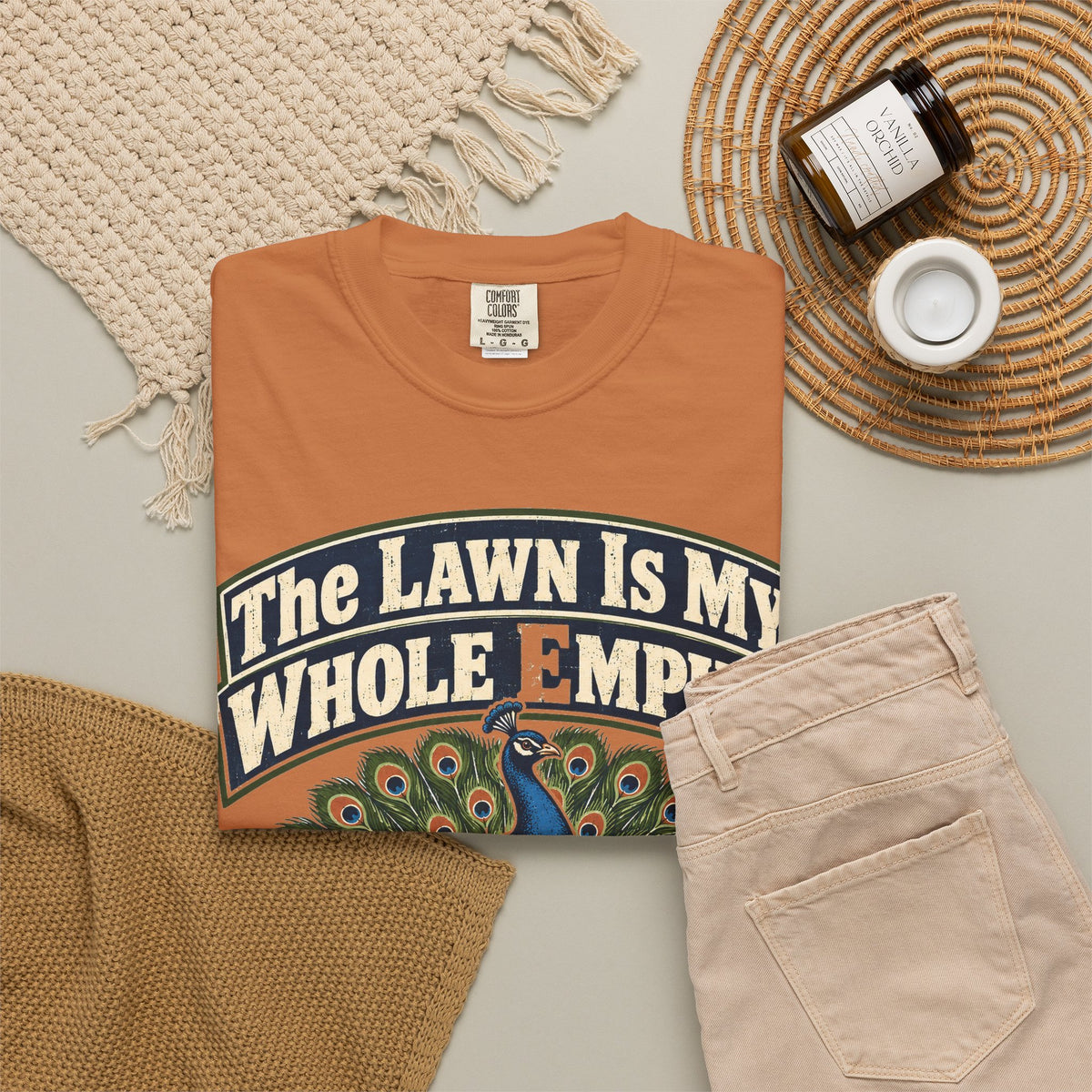 Funny Retirement Shirt The Lawn Is My Whole Empire Elk Shirt, Retirement Gift For Men Women, Lawn Mowing Humor Comfort Colors Shirt