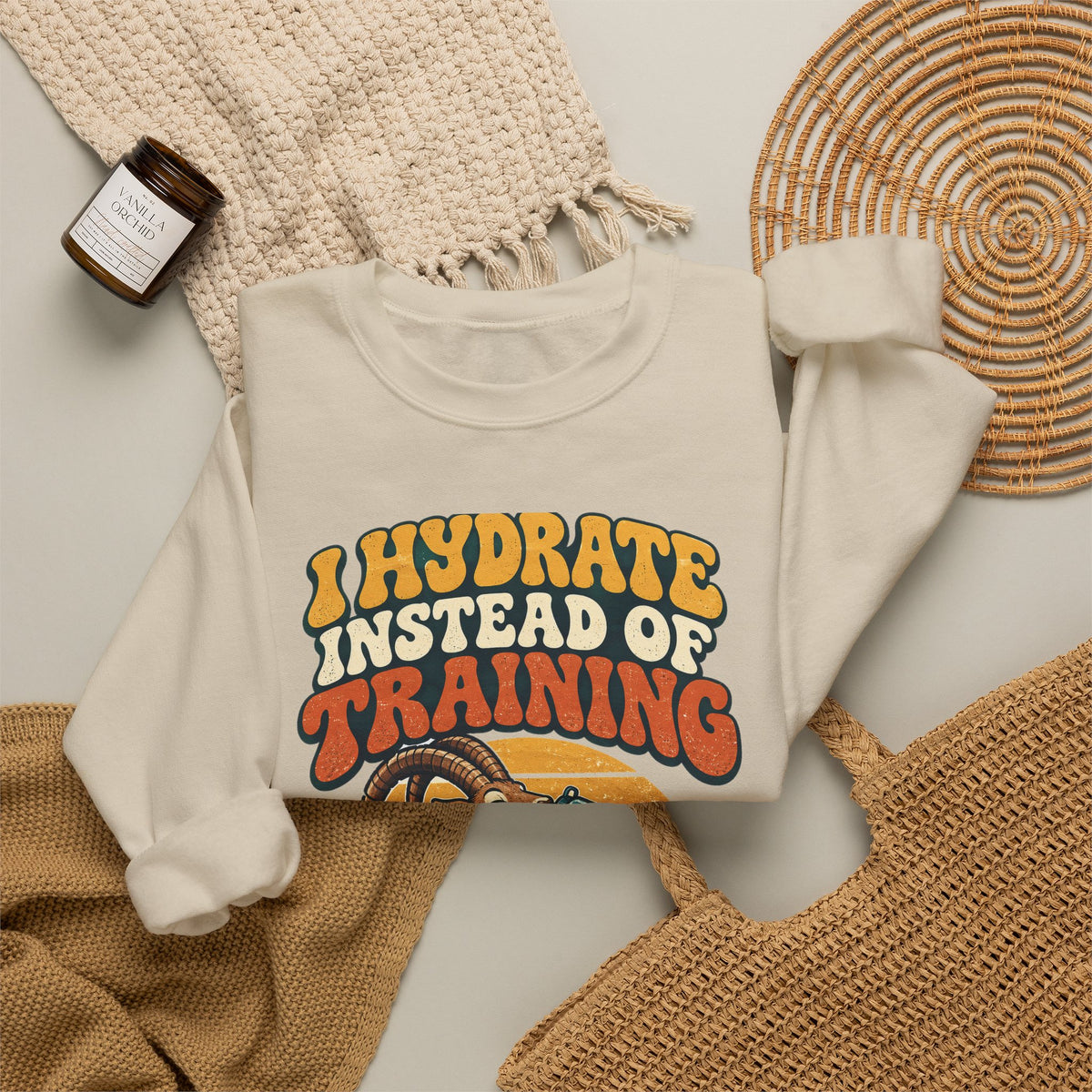 Funny Gym Sweatshirt I Hydrate Instead Of Training Workout Humor Tee Comfort Colors Fitness Gift Shirt
