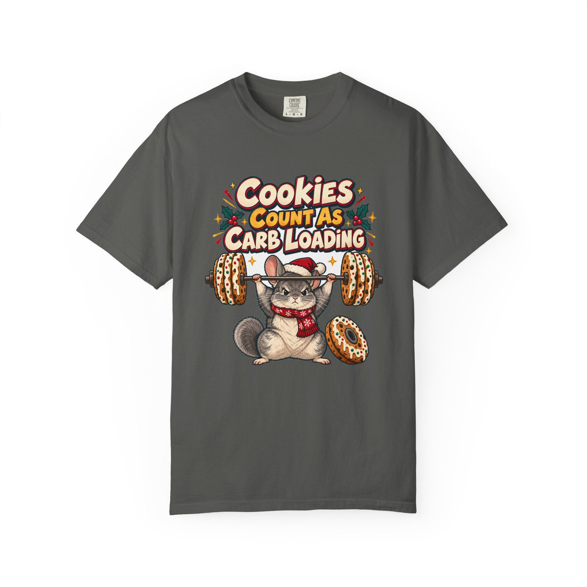 Funny Gym Christmas Shirt Cookies Count As Carb Loading Shirt, Funny Holiday Gift Shirt, Christmas Gift Idea