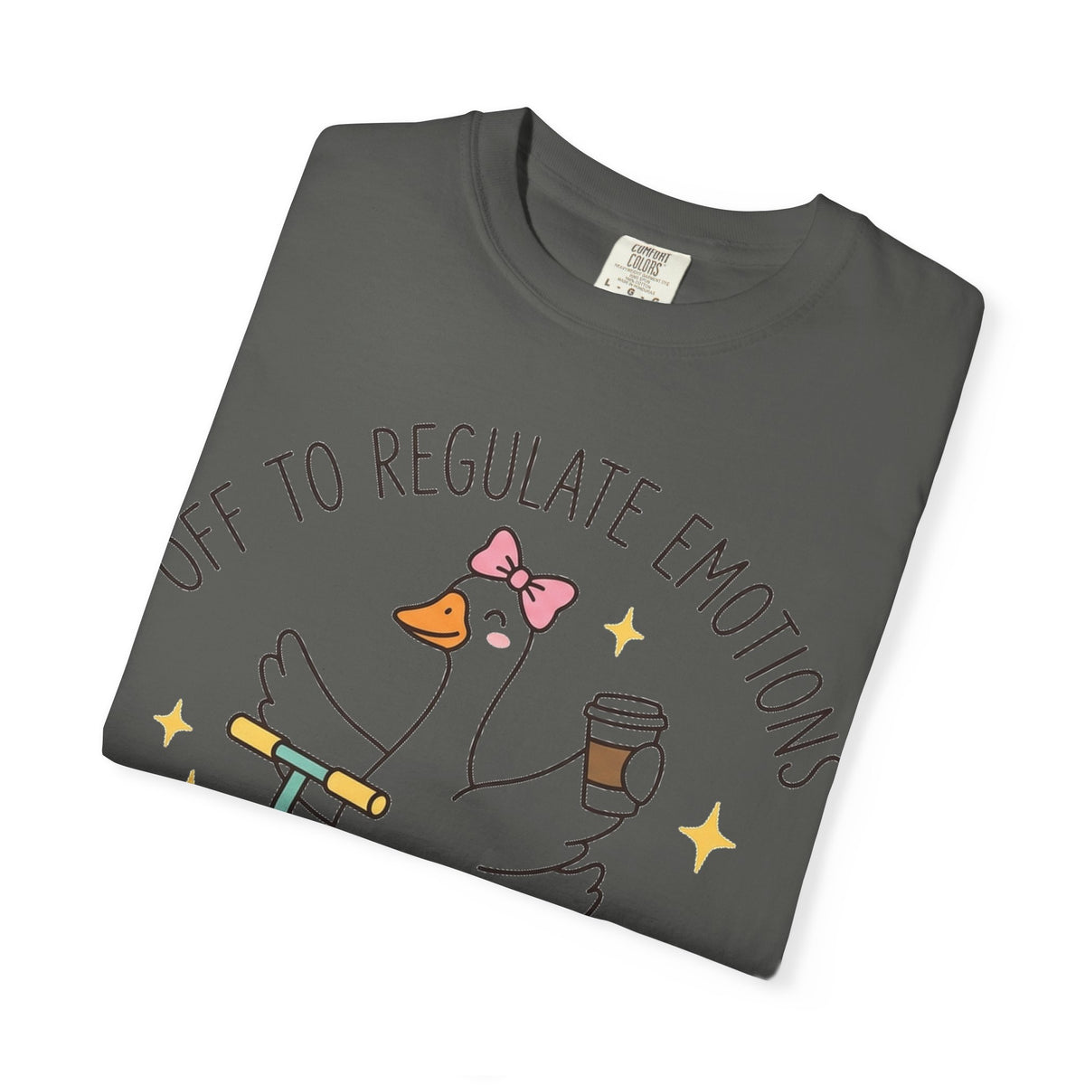 Off To Regulate Emotions Shirt, Funny Therapy Goose Scooter Tee, Mental Health Humor Shirt, Therapist Gift