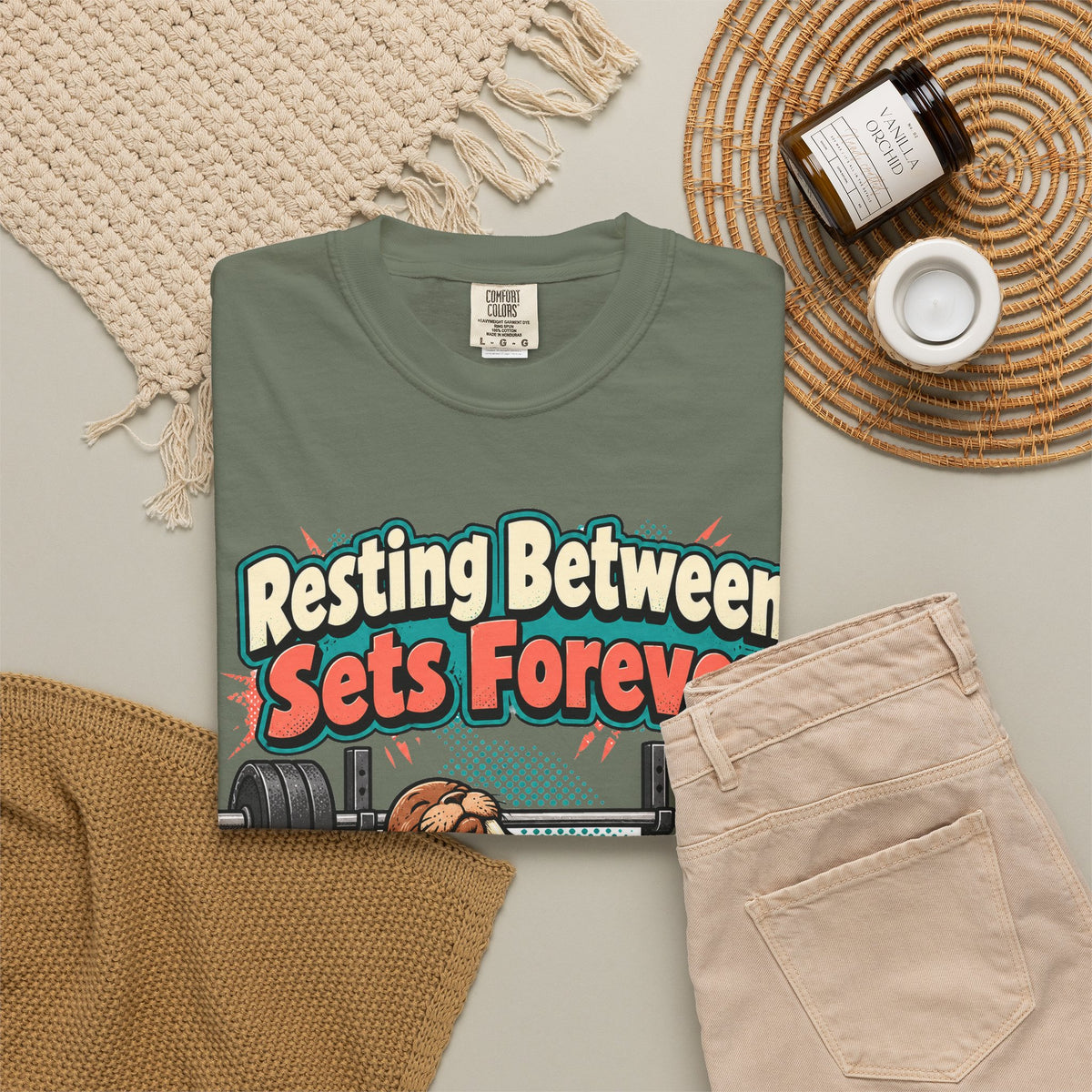 funny gym shirt Resting Between Sets Forever Shirt, Funny Lifting Graphic Shirt, Comfort Colors