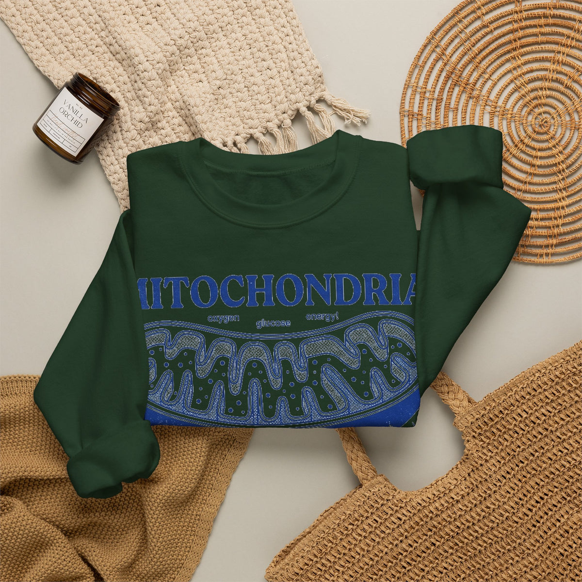 Mitochondria Powering Life Since Forever Sweatshirt, Retro Science Diagram Sweatshirt, Biology Teacher Gift, Science Nerd Sweatshirt, Cell B