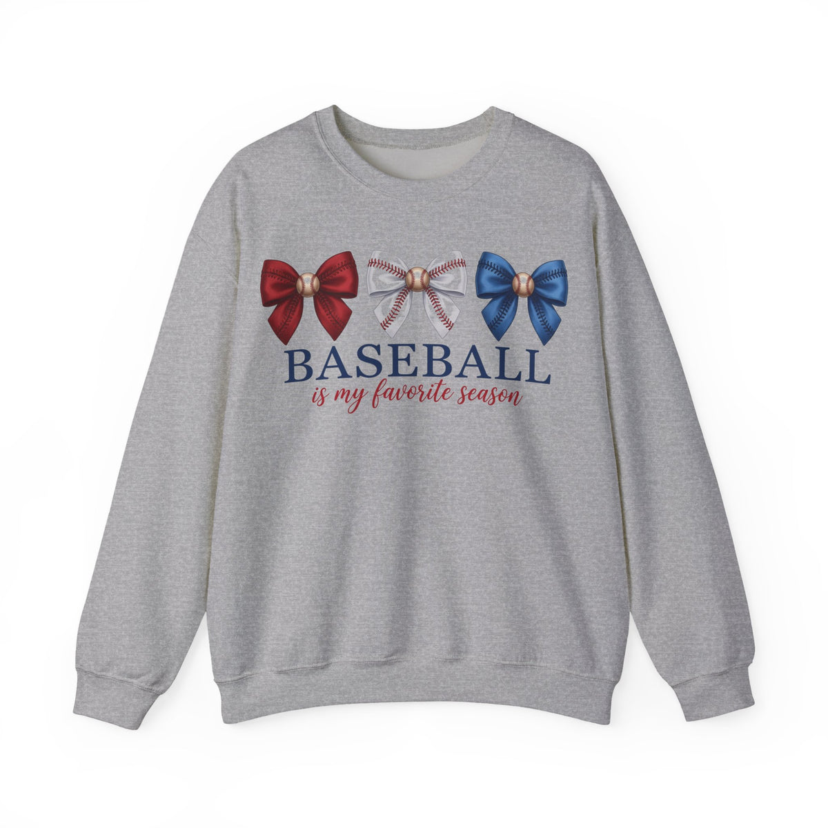 Baseball Is My Favorite Season Sweatshirt, Coquette Baseball Bows Sweatshirt, Baseball Mom Sweatshirt, Game Day Sweatshirt, Softball Mom Gif