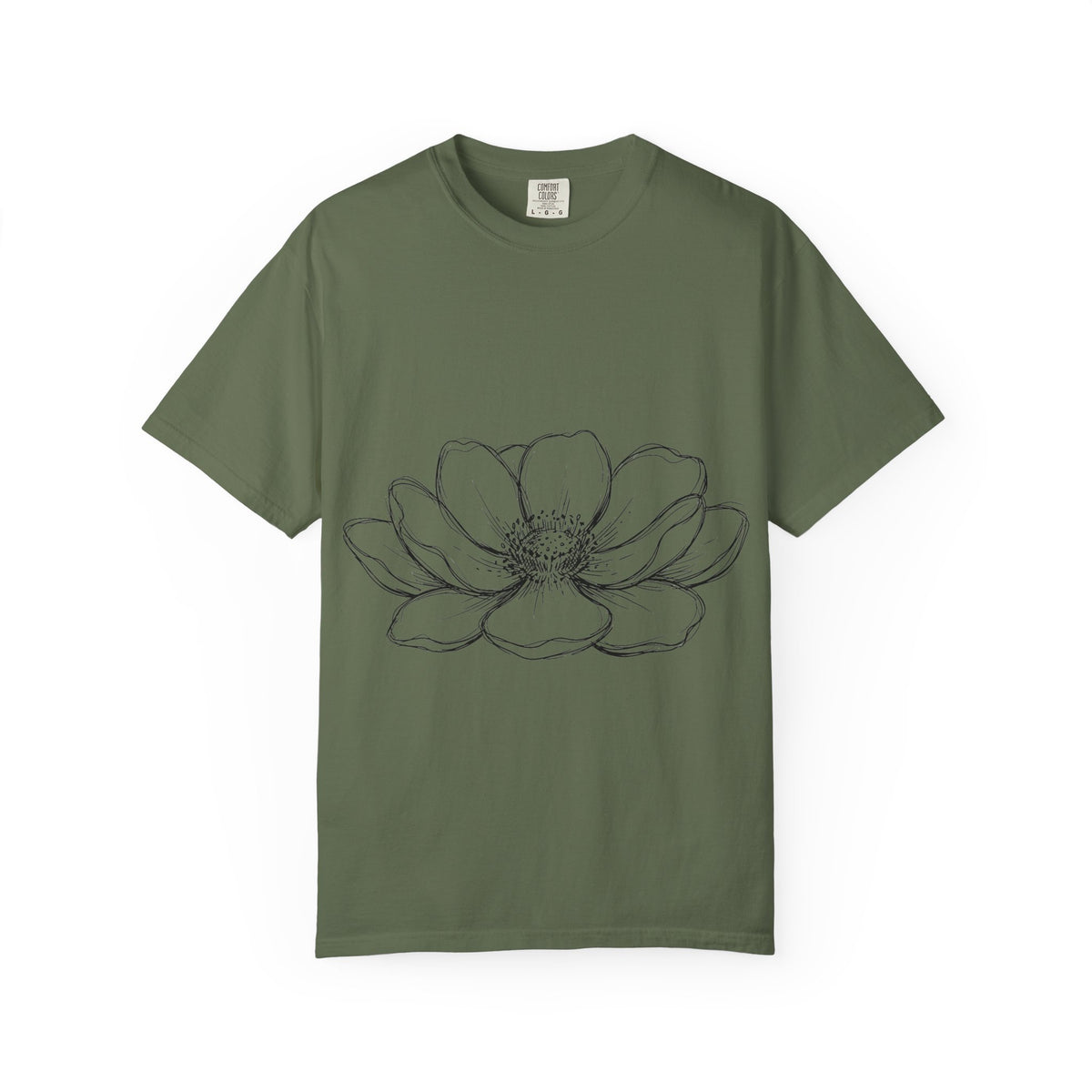 Anemone Flower Line Art Shirt, Minimal Botanical Drawing Tee, Single Bloom Shirt, Plant Lover Gift