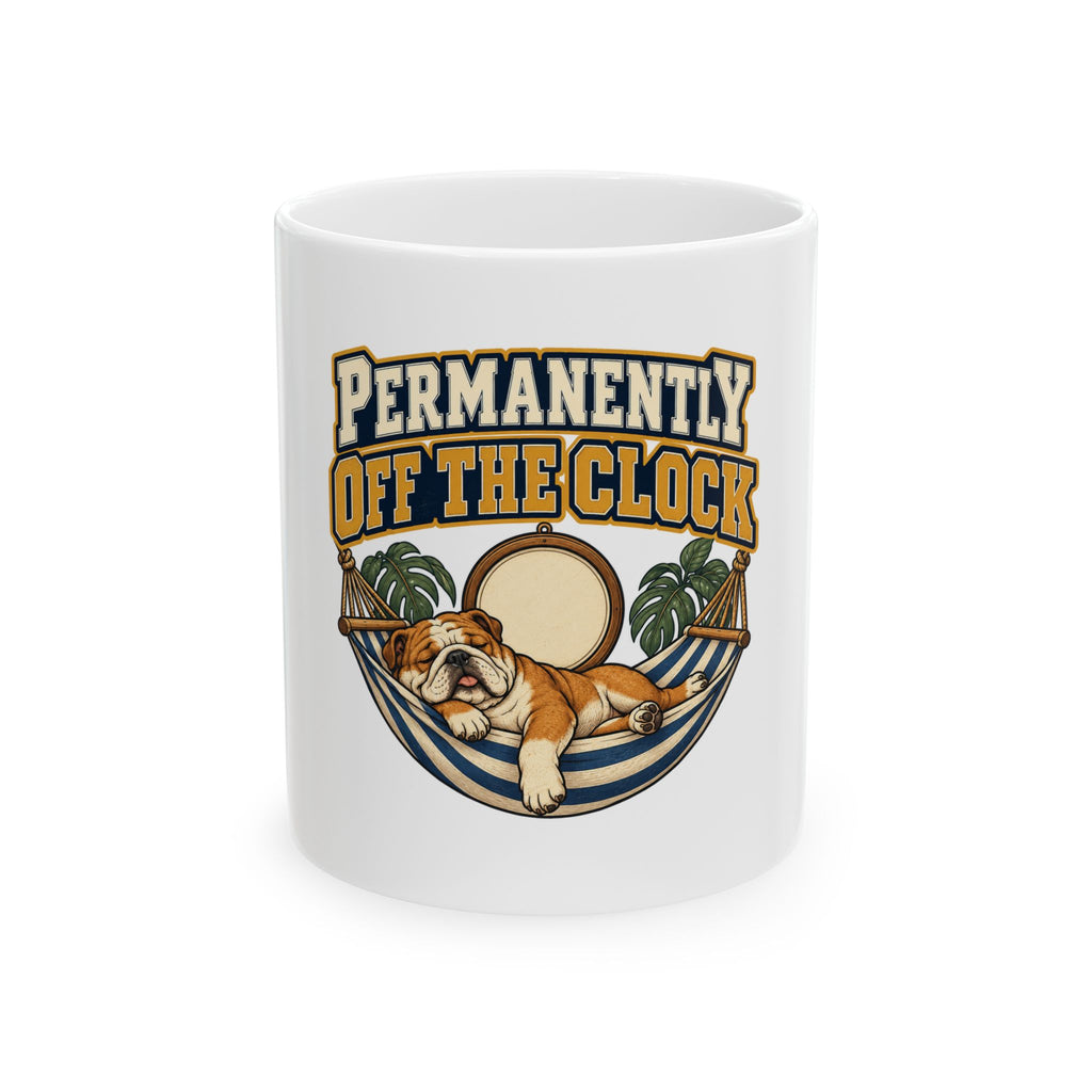 Permanently Off The Clock Mug, Funny Retirement Gift for Coworker, Retired Christmas Gift, Coffee Mug 11oz 15oz