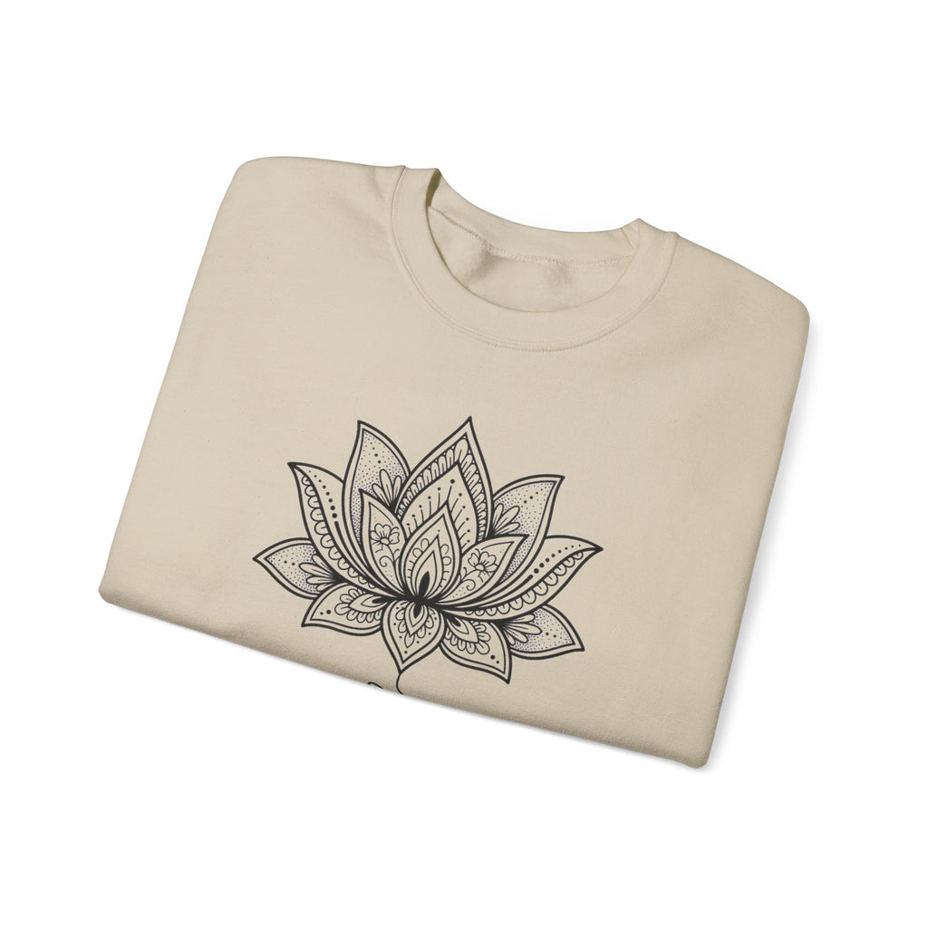 Choose To Be Kind Lotus Sweatshirt, Mandala Lotus Flower Sweatshirt, Yoga Kindness Gift, Boho Line Art Sweatshirt, Meditation Sweatshirt, Mi