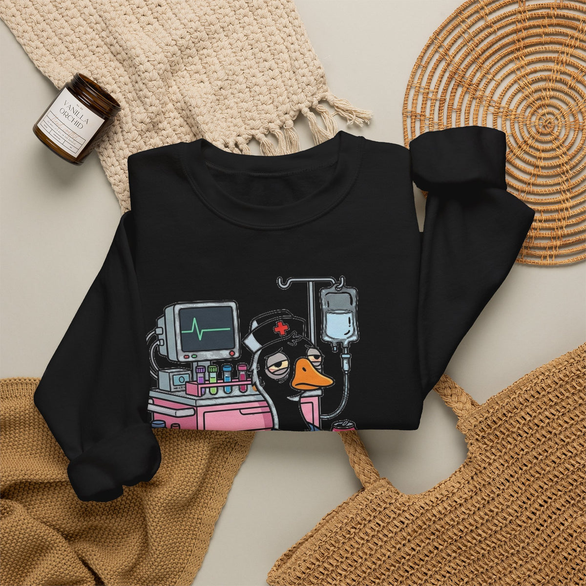 I'm About To Crash Out Nurse Goose Sweatshirt, Funny Burnt Out Nurse Sweatshirt, Night Shift Nurse Gift, Sarcastic RN Humor Sweatshirt, Goos